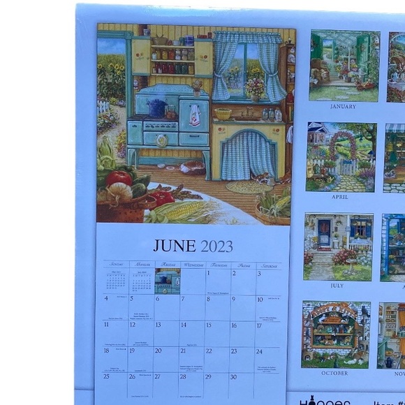 Calendar “Home Sweet Home” Sixteen Months Brand New Gorgeous Paintings - Picture 3 of 10